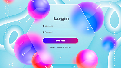 Glassmorphism Hexagon Login form in HTML and CSS
