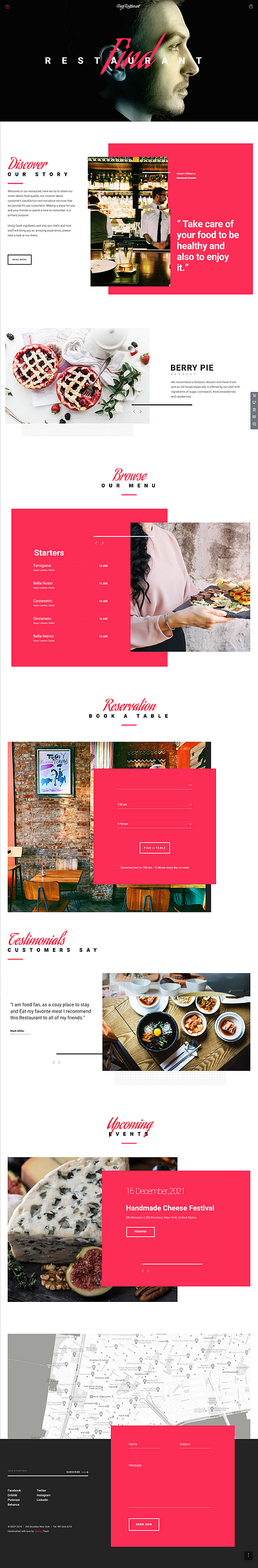 Restaurant Website restaurant website web design