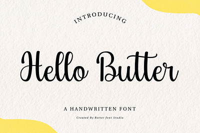 Hello Butter | Handwritten Font font handwritten letter logo script font