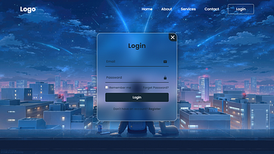 Website and Login with Navbar and logo left animated login page animation design html css html project javascript login form login form in html and css nabvar website