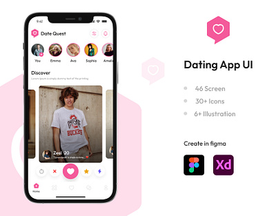 Dating App app appdesign application dating app deisgn ui uiux ux