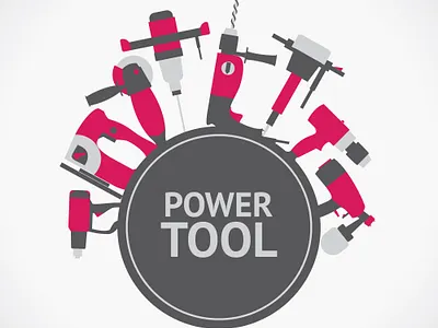 Електроінструмент. Ілюстрація, листівка, банер. adode illustrator graphic design illustration