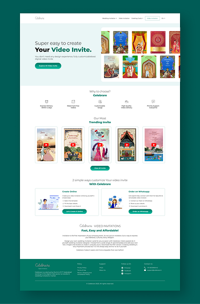 Landing Page Redesign figma landing page responsive design video invitation web design