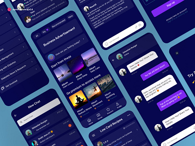 Meditation Mobile App UI app branding calmapp chatscreen design figma home screen inspirations meditation mobileappdesign mobiledesign peace signin signup ui ui designer userinterface uxui