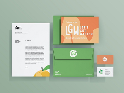 Let's Get Wasted | Brand Collateral branding business accreditation food logo recycling rubbish trash waste management