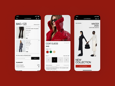 Mobile/E-commerce clothes clothing concept design e commerce ecommerce fashion main screen mobilescreen mobileversion onlineshopping onlinestore ui ui concept web design