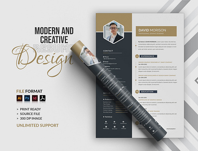 Mordern Resume design flyer design ordibyte resume design