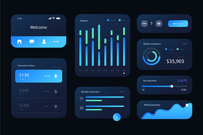 Gradient Ui Ux elements app app design app interface app kit application ui design ui kit ui ux ui ux design ux design ux kit web app web application website website design