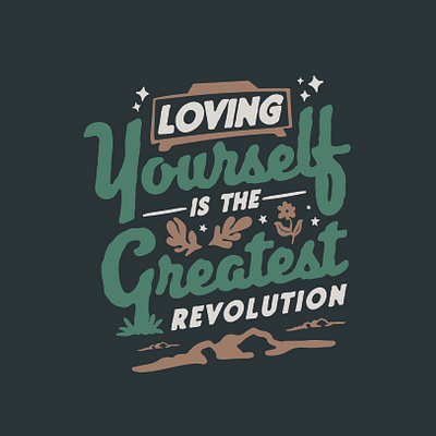 Loving Yourself in the Greatest Revolution branding design graphic design illustration typo typography