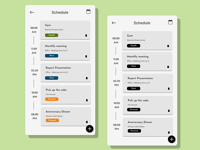 Daily UI Challenge #071 Scheduling challange dailyui design schedule ui