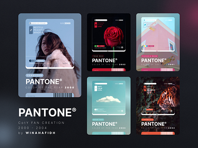 PANTONE Color of the Year Cards [Fan Creation] Pt. 1 app branding cards color color of the year concept design graphic design pantone ui