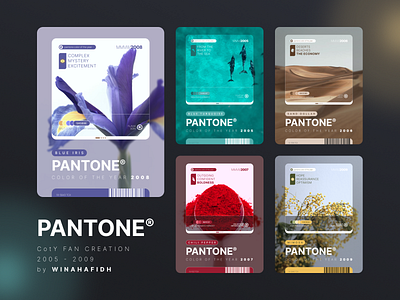 PANTONE Color of the Year Cards [Fan Creation] Pt. 2 app branding cards color color of the year concept design graphic design pantone ui