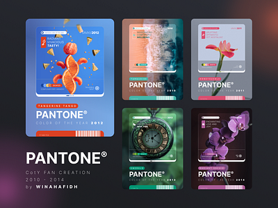 PANTONE Color of the Year Cards [Fan Creation] Pt. 3 app branding cards color color of the year concept design graphic design pantone ui