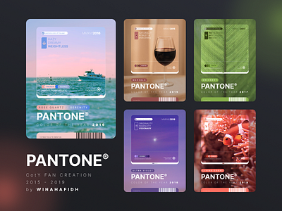 PANTONE Color of the Year Cards [Fan Creation] Pt. 4 app branding cards color color of the year concept design graphic design pantone ui vector