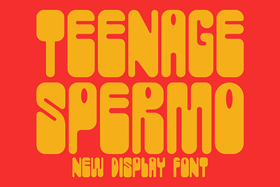 Teenage Spermo - Display Font bold branding design display font fonts illustration logo merchandise retro sans serif serif typeface ui vintage