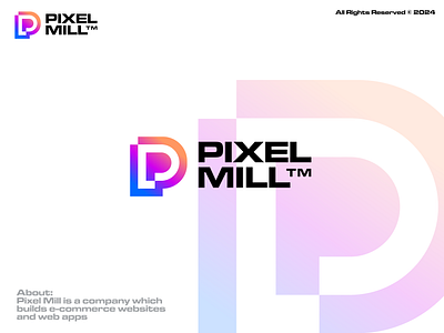 pixel, tech, website, agency, company, app, brand identity, logo agency app best logo designer best logo designs brand identity company logo designer logo maker minimal logo modern logo p logo pixel pixel logo pixelmill pixels tech website