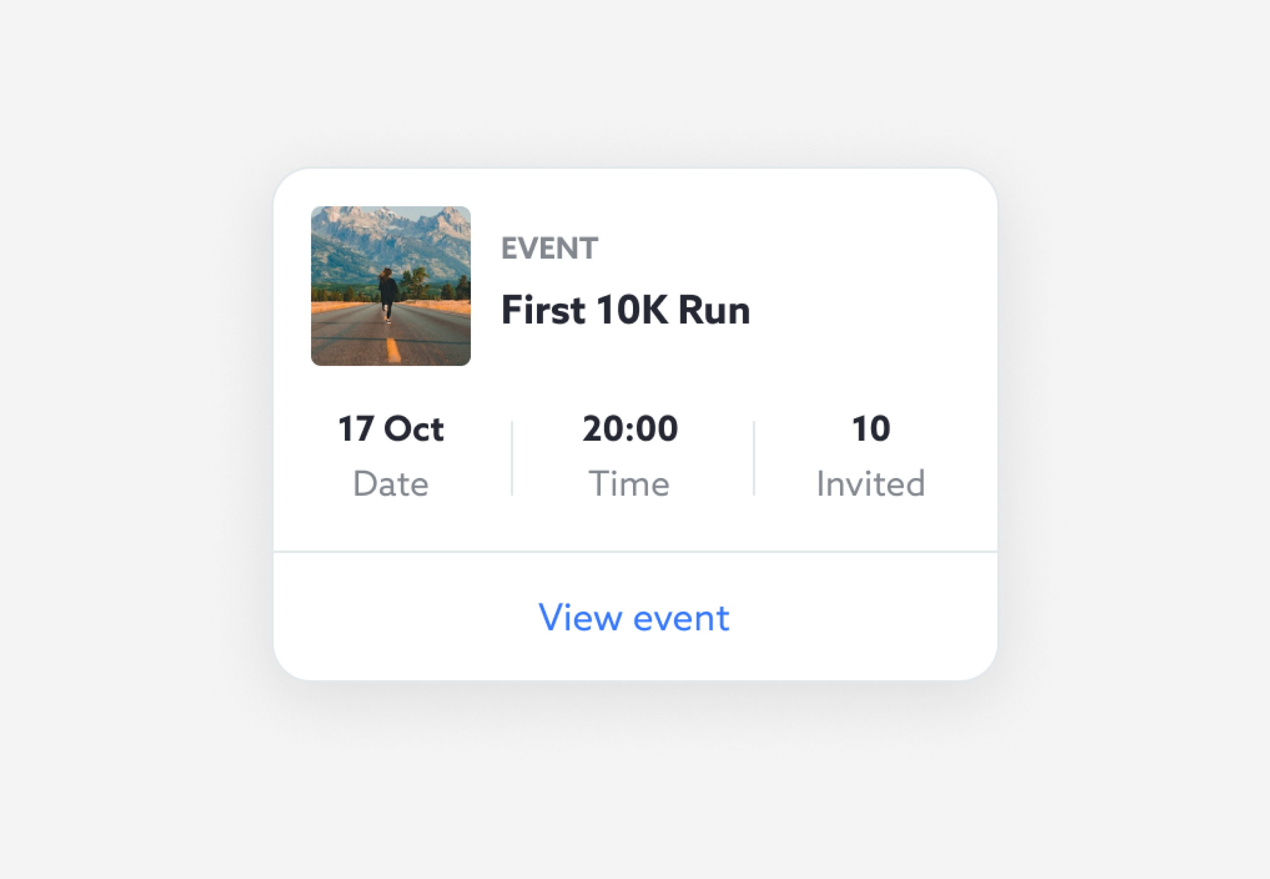 #001 card event card interface mobile ui user interface