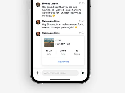 #002 card event card minimal minimalistic mobile ui user interface white
