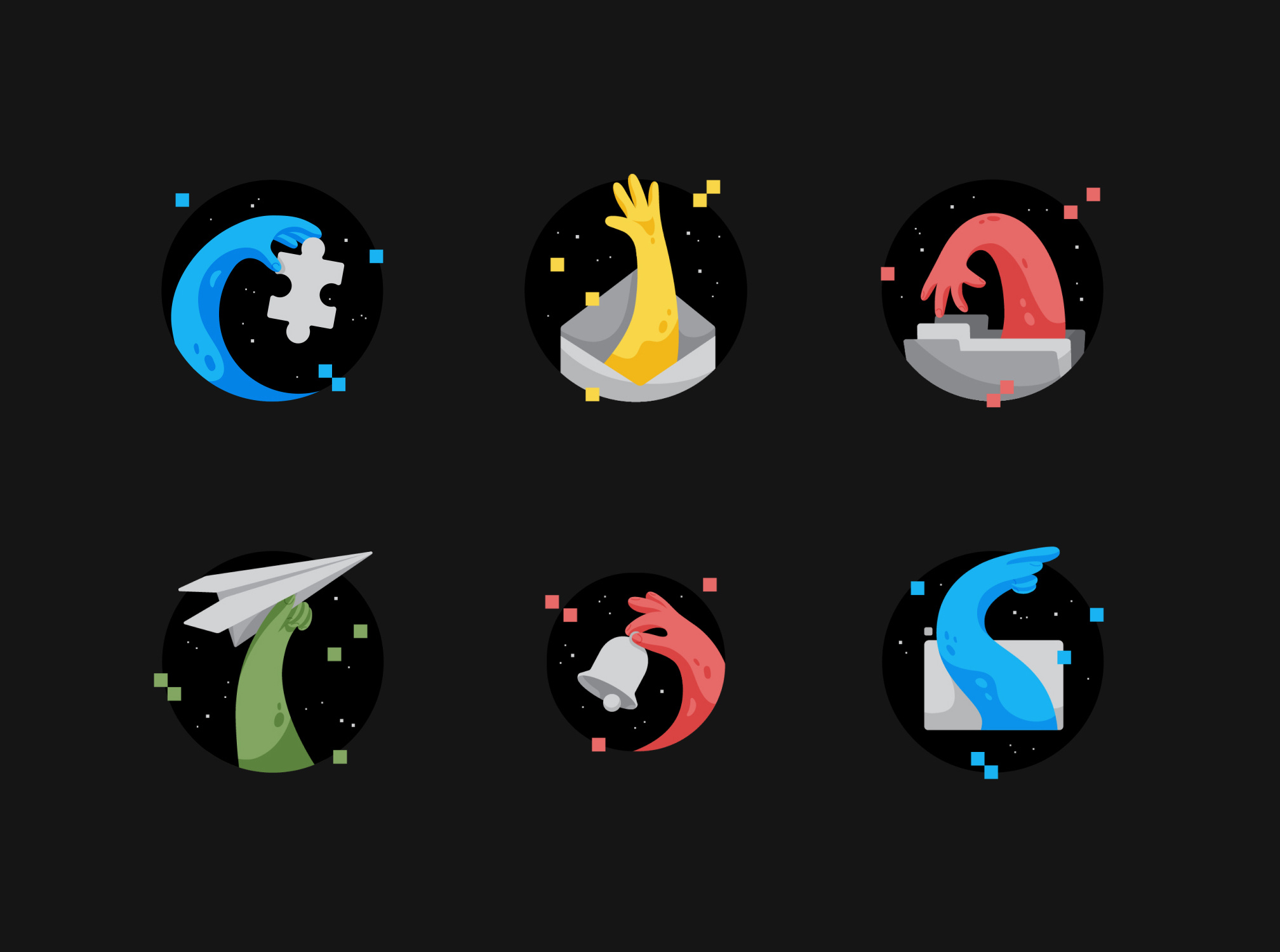 Example of Icons, Spot Illustrations