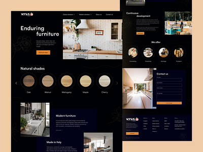 Home page for furniture website design e commerce website figma homepage ui userpersona ux webdesign wireframing