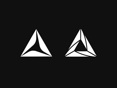 Triangular logo variations emblem geometric logo logodesign minimalist modernist triangular