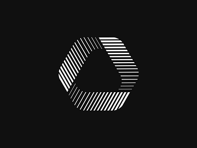 Triangular geometric logo emblem geometric logo minimalist modernist triangular