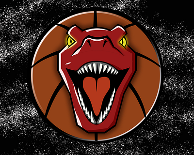 Basketball logo basketball branding design dino dinosaur logo logo design logo designer logo maker logotype raptor sport logo
