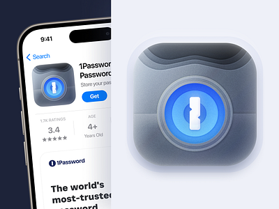 Day 17 - 1Password 🍬 app icon application branding icon illustration lock logo manager password phone policy safety security visual design