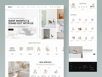 Furniture Store Web Design branding business designer ecommerce framer furniture furniture website landing landing page design minimal online shop product shop store ui ux web web site webflow website