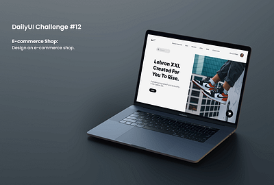 Daily UI #12 E-commerce Shop app branding dailyui dailyuichallenge dark design ecommerce graphic design interface jordan laptop minimal mobile nike ui uiux user interface ux ux design website
