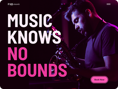 Zajj.music design music typography web design