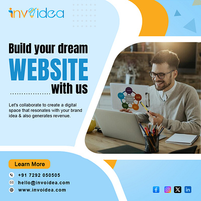 Build your dream website with us - Invoidea Technologies branding graphic design logo