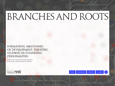 Moscow Art Theatre: Branches & Roots art branches graphic design landing landing page roots sheme theatre tree ui web website