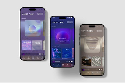 Wisely: Curated Music streaming app | Productivity |UX UI branding creative direction design figma graphic design illustration meditation mobile application music streaming ui user experience ux uxui web wellness wisely yoga