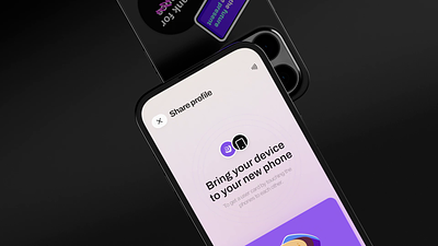 Cruz: Connect ID bank banking blockchain card cards connect crypto device digital finance fintech motion motion graphics nfc product profile scan tag ui ux
