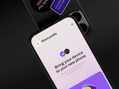 Cruz: Connect ID bank banking blockchain card cards connect crypto device digital finance fintech motion motion graphics nfc product profile scan tag ui ux