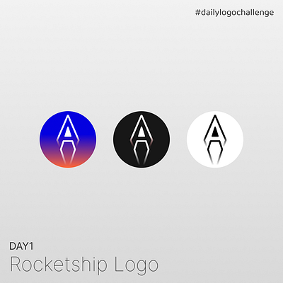 Day 1 | Rocketship Logo | Daily Logo Challenge dailylogochallenge day1 design graphic design logo