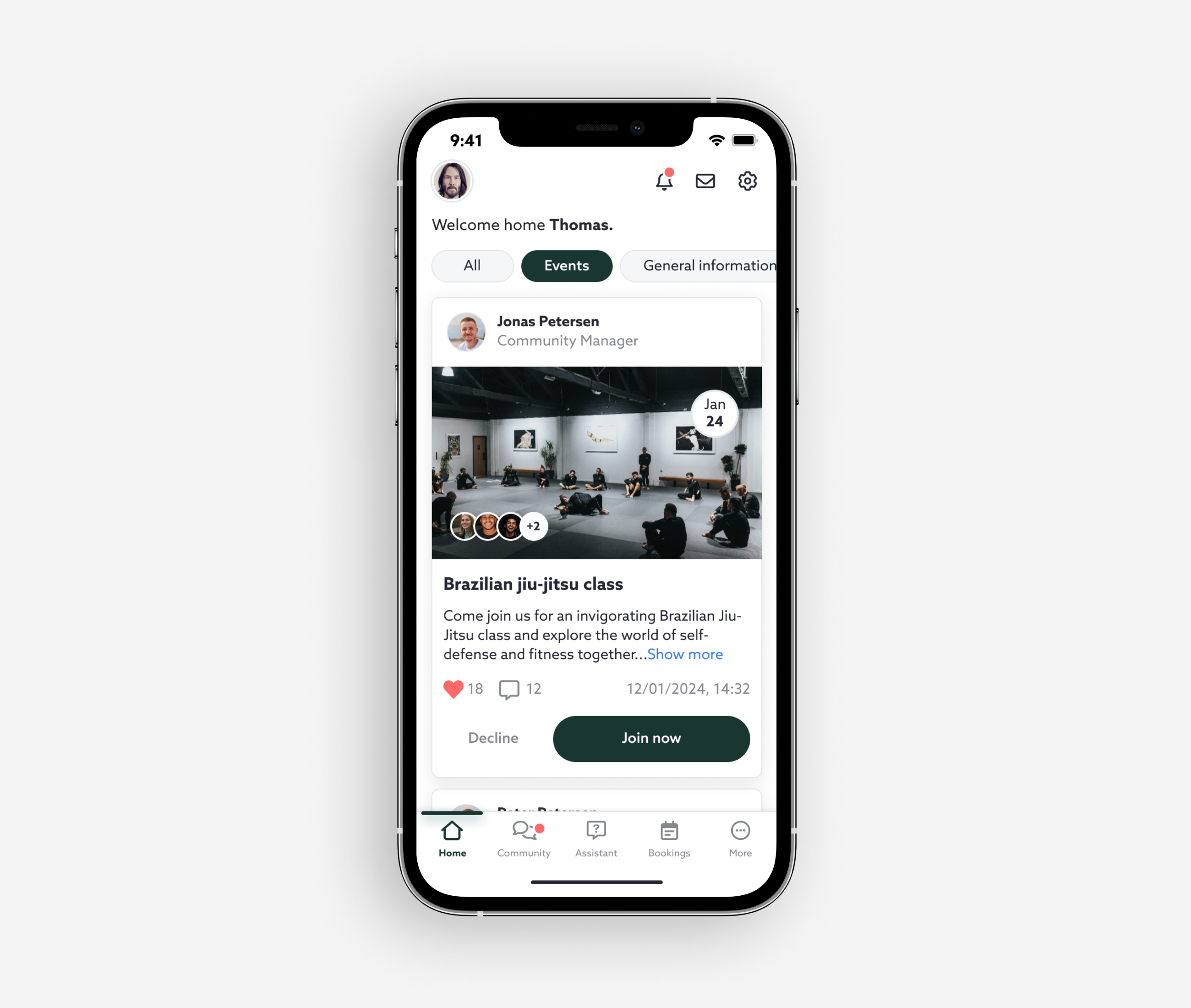 #008 app card event event card invitation invite minimal mobile product design ui