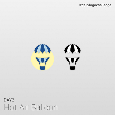 Day 2 | Hot Air Balloon | Daily Logo Challenge dailylogochallenge day2 design graphic design logo