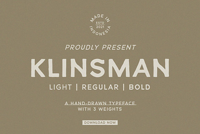 KLINSMAN A Hand-drawn Typeface handlettered handmade font lettering fonts logo template sans serif typeface typography vintage font vintage type