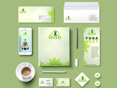 Yoga Brand Identity- aum! advertisingagency aumlogo brandidentity designagency designer digitalagency fitness freelancer graphicdesigners gym health innovatixhub logo logocustom logodesigners logoshop meditation wellness yoga yogaidentity