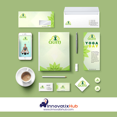 Yoga Brand Identity- aum! advertisingagency aumlogo brandidentity designagency designer digitalagency fitness freelancer graphicdesigners gym health innovatixhub logo logocustom logodesigners logoshop meditation wellness yoga yogaidentity