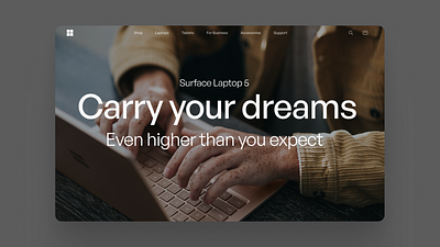 Microsoft Landing Page branding design typography ui web