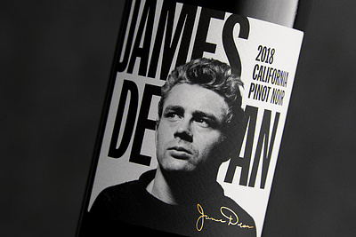 James Dean — Pinot Noir 3d bottleshot cgi cgi photography cinema 4d corona renderer label design packaging packaging design pinot noir typography wine wine label wine label design