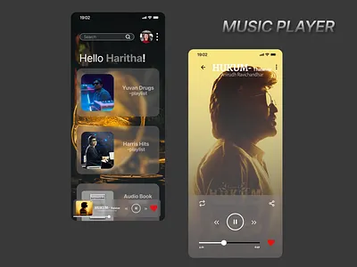 MUSIC PLAYER dailyui dailyuichallenge009 darkmode figma musicplayer ui
