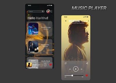 MUSIC PLAYER dailyui dailyuichallenge009 darkmode figma musicplayer ui