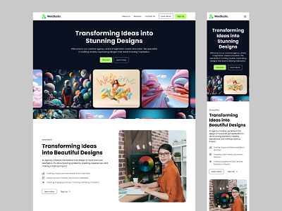 WeeStudio Creative Agency agency branding creative design illustration landingpage minimal studio takaz takazcao ui ux web website