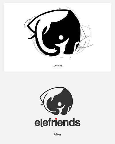 Elephant Logo Design black and white crest custom elephant emblem flat hand drawn illustration logo minimal modern negative space ngo seal symbolic unique