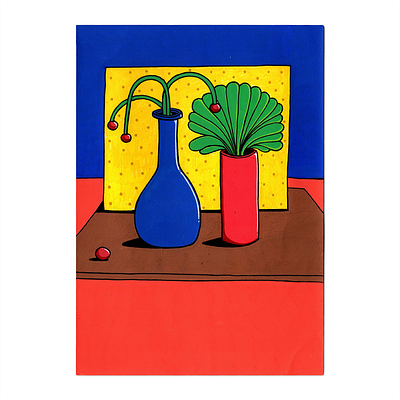 House Plants 2d acrylic artwork character design design flat graphic design handmade illustration paint painting posca