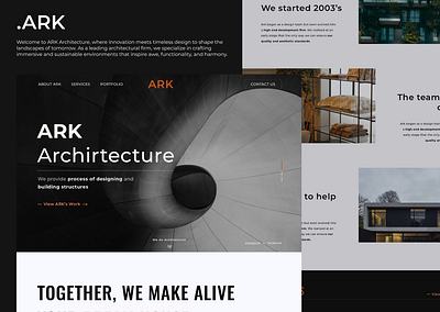 ARK Architecture / UX UI design branding design figma graphic design logo ui user experience